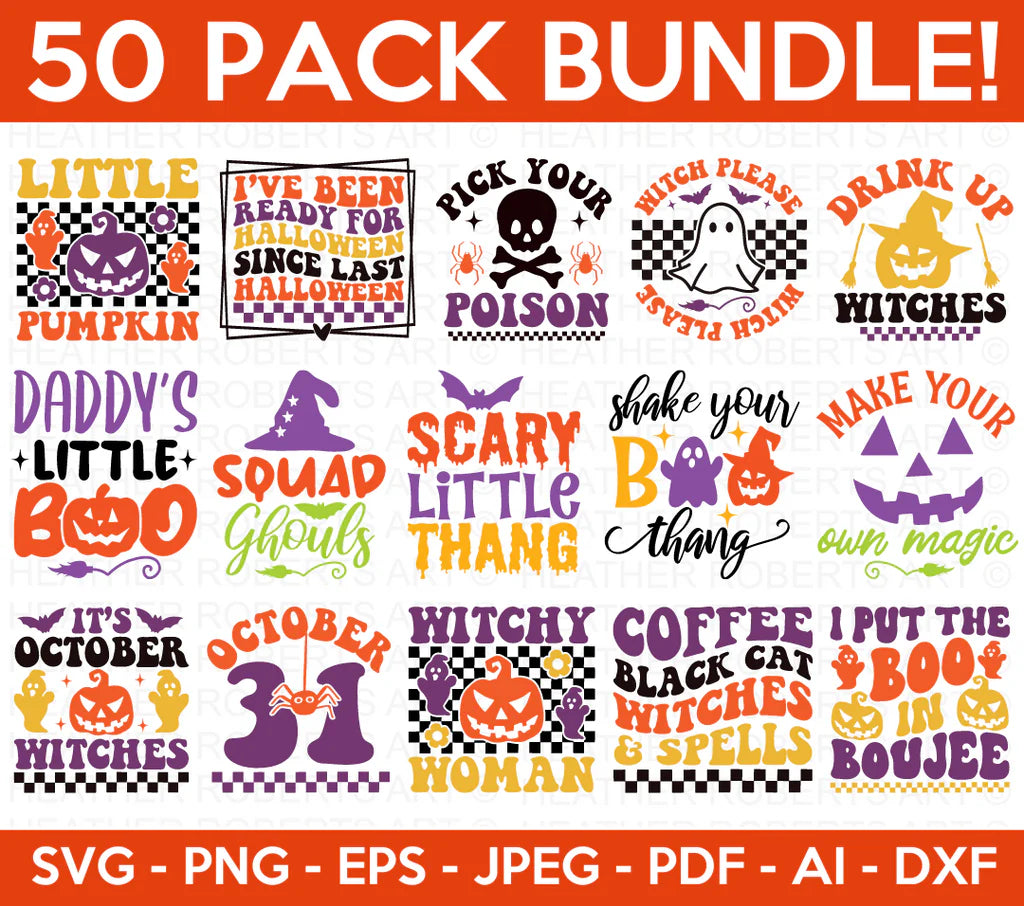Halloween Clipart Bundle, Svg Files for Cricut / Silhouette