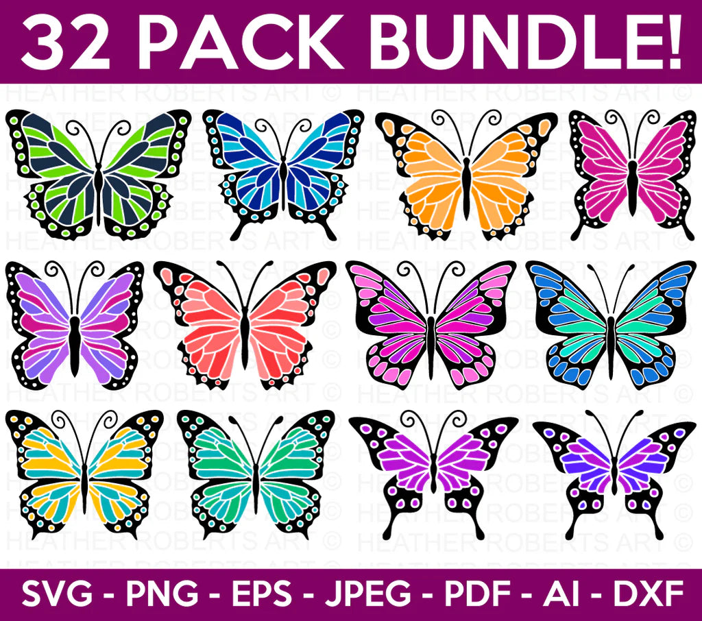 Butterfly Svg Bundle, SVG Files for Cricut / Silhouette
