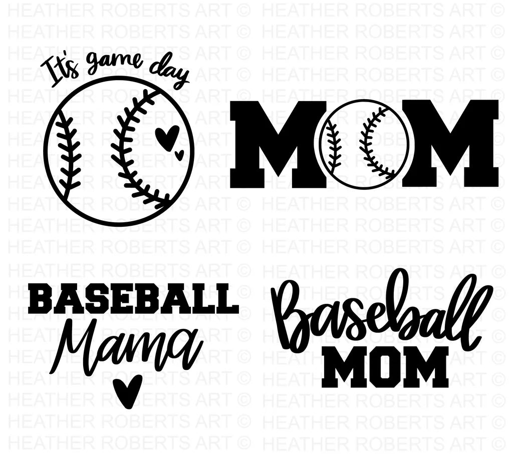 Baseball Mom SVG Bundle, Cliparts for Cricut / Silhouette