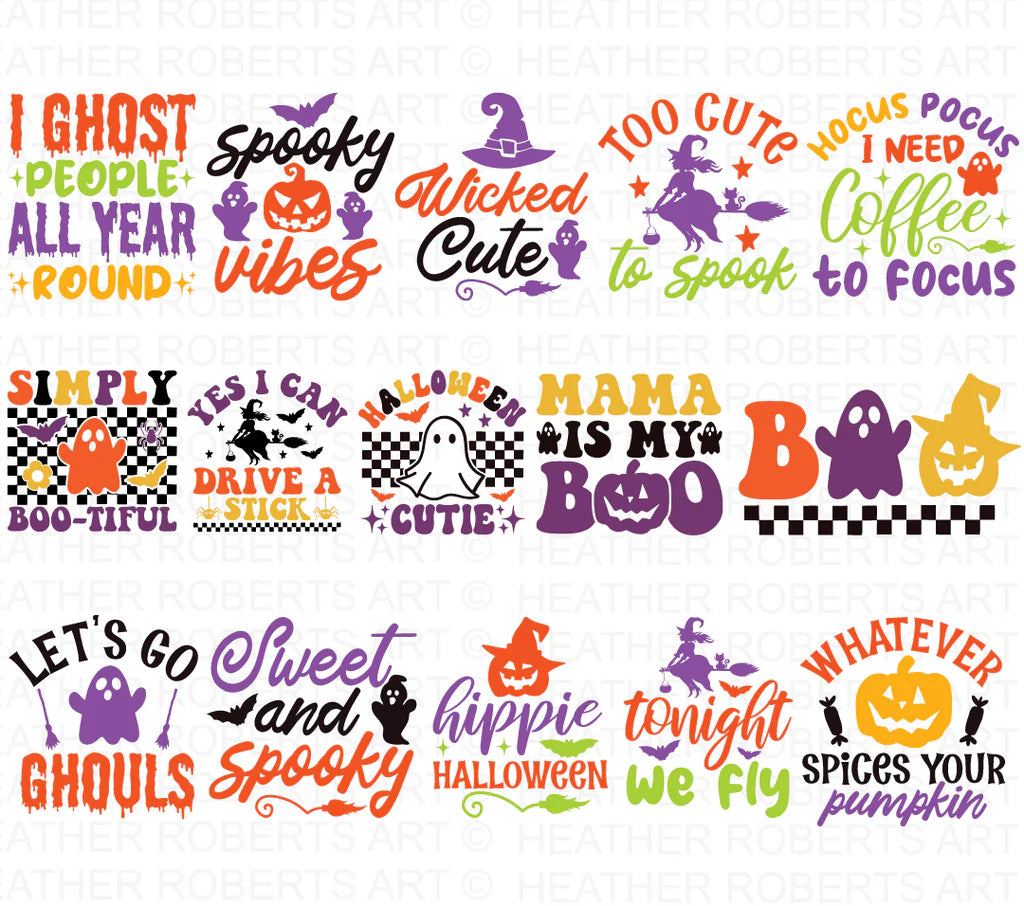 Halloween Clipart Bundle, Svg Files for Cricut / Silhouette