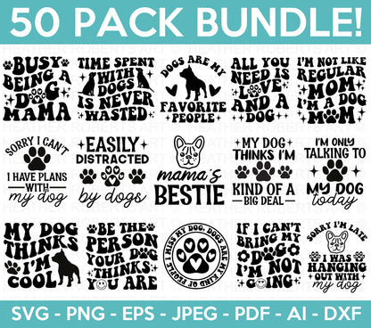 Dog Quotes SVG Bundle, Cliparts for Cricut / Silhouette