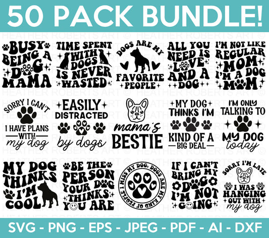 Dog Quotes SVG Bundle, Cliparts for Cricut / Silhouette