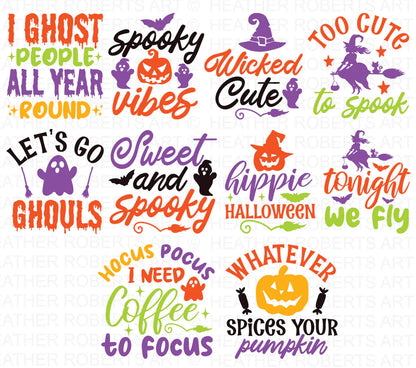 Halloween SVG Bundle, Cliparts for Cricut / Silhouette