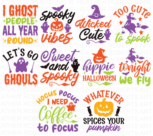 Halloween SVG Bundle, Cliparts for Cricut / Silhouette