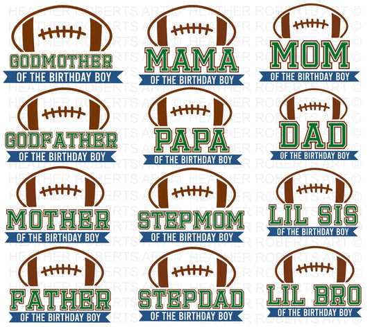Football Birthday SVG Bundle, Cliparts for Cricut / Silhouette