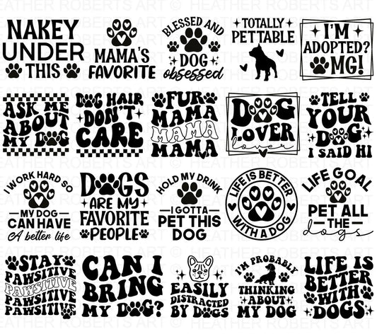 Dog Quotes SVG Bundle, Cliparts for Cricut / Silhouette