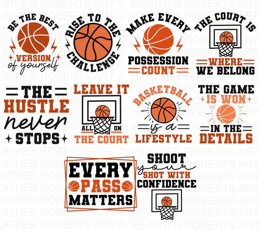 Basketball SVG Bundle, 25 Cliparts for Cricut / Silhouette