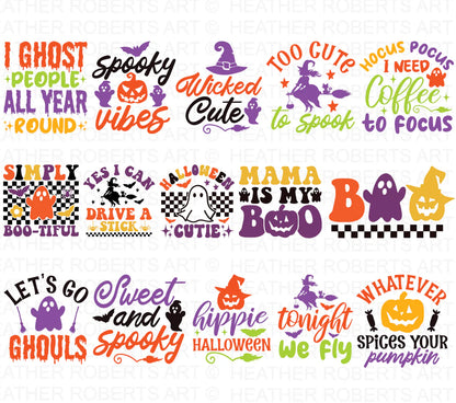 Halloween Clipart Bundle, Svg Files for Cricut / Silhouette